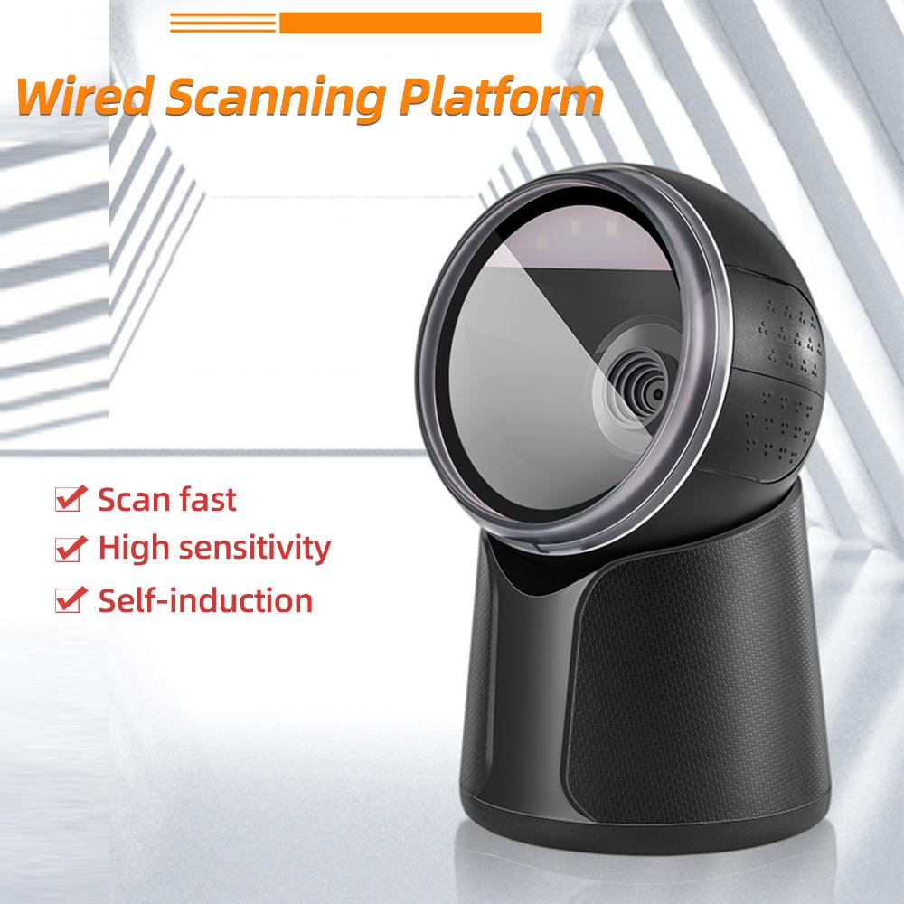 Платформа проводного сканирования Одномерный сканер штрих-кодов/QR-кодов для супермаркетов, ресторанов, розничной торговли