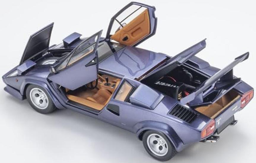 Kyosho Original Lamborghini Countach LP5000 Quattrovalvole Dark Blue Finished Model KS08320DBL 1/18