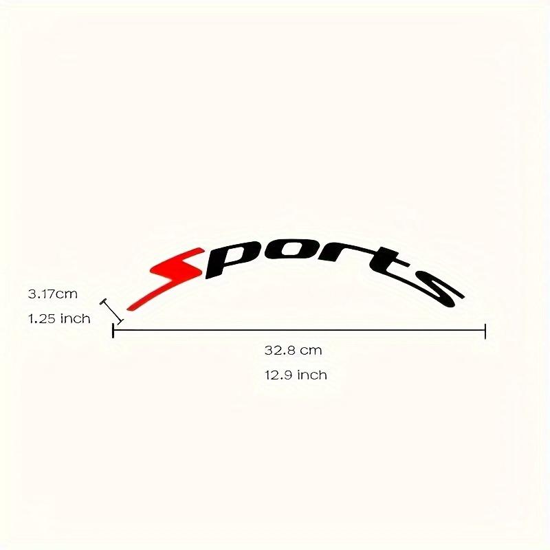 Набор из 8 наклеек для автомобильных шин серии SPORTS - ударопрочные, долговечные надписи для 4 шин - высочайшее качество, простота нанесения