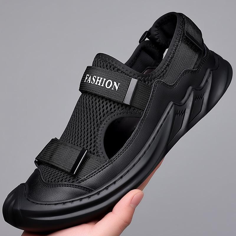 Sandals Men's Summer New Vietnam Roman Beach Shoes Bag Toe Mesh Breathable Men's Outdoor Casual Shoes