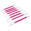 8Pcs Cake Fondant Decorating Tool Set Engraving Pen Cake Supplies DIY Baking ToolsRose Red