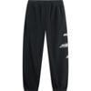 Li Ning Bad Five удобные повседневные свободные флисовые простые трикотажные спортивные брюки с манжетами мужские брюки черного цвета AKYU429-1