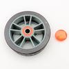 Plastic-Aluminum Core Rubber 125mm 6201 Bearing Telescopic Door Caster Wheel with 12-Hole Design.