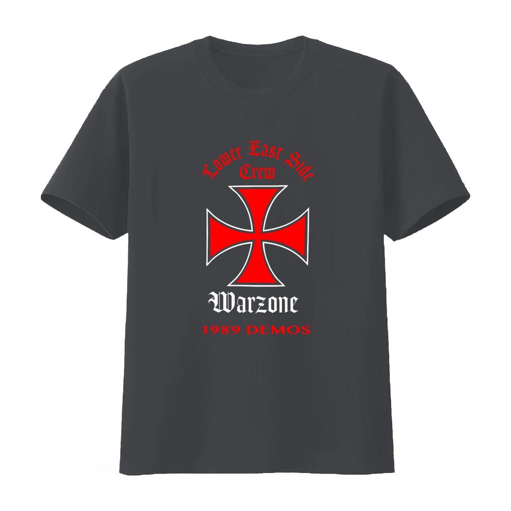 Warzone Demos Lower East Side Crew Cross T Shirt Vintage Casual Soft Fashion Unisexs Clothing Womens Summer New T Shirt