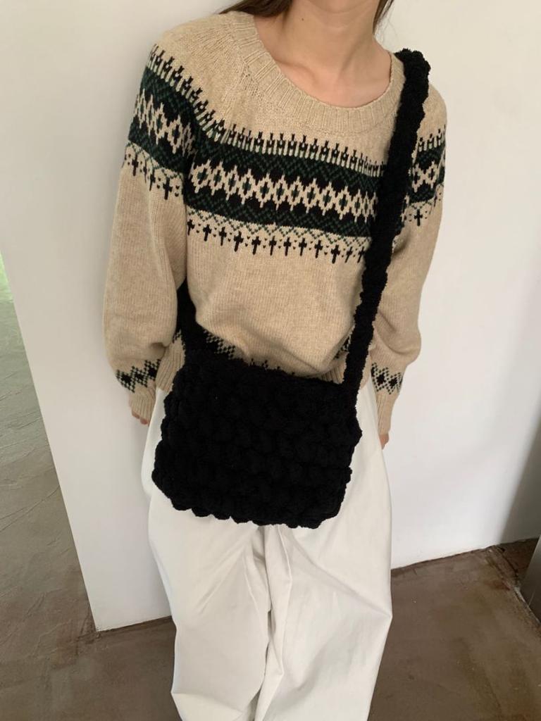 Новая сумка-облако из грубой шерсти Ice Bar, связанная крючком, ручная работа, готовая сумка, самодельная сумка-мессенджер