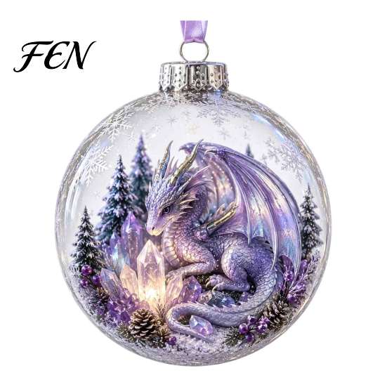 Holiday Hanging Decorations Glowing Christmas Story Ornament, Light-Up 3D Ball with Warm LED, Mini Wall Decor Scene Clear Decoration for Tree,