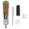 Sewing Awl Professional Leather Hand Stitcher Repair Tool Kit with Dark Handle Needles Wrench