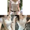 T Shirt With Lace Butterfly Bow Summer Womens White Oversize Designer Cotton