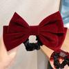 Velvet Big Bow Hair Tie: New Chinese Style Women's Hair Accessory