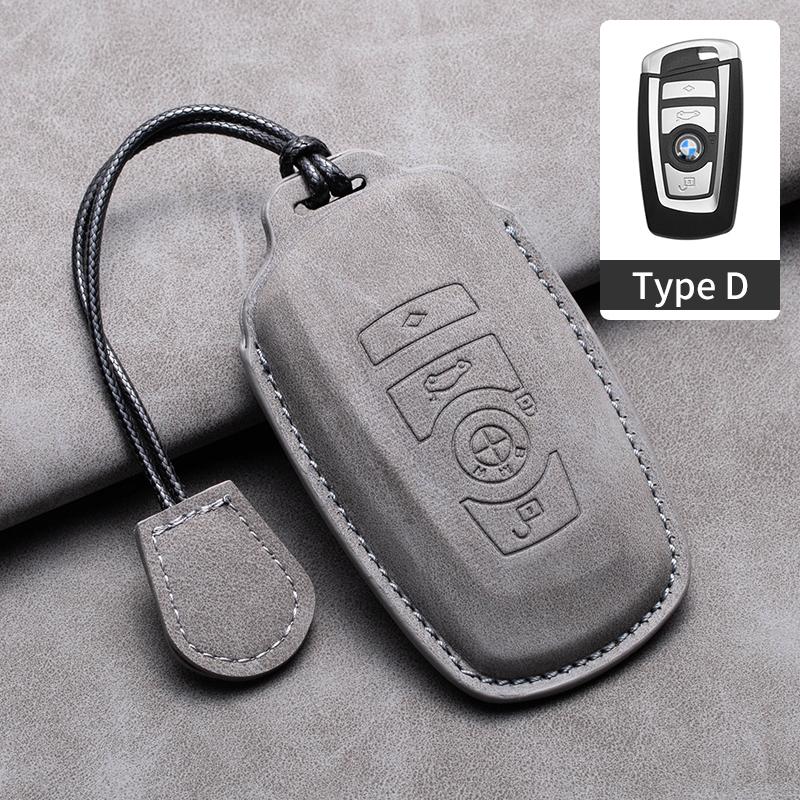 JYPK6 Sheepskin Leather Car Key Case Cover Accessories For BMW 1 2 3 4 5 6 7 Series X1 X3 X4 X5 X6 F36 F25 F26 F30 F34 F10 F07 F20 Z10
