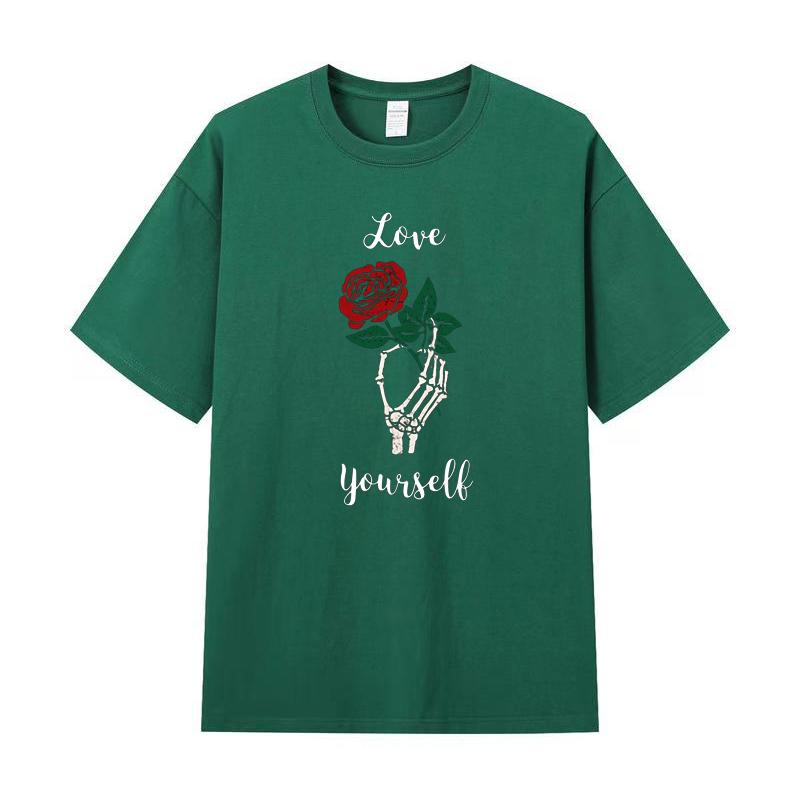 Летняя мужская футболка высокого качества из хлопка с короткими рукавами и принтом, женская футболка, модная спортивная рубашка, повседневный топ для бега