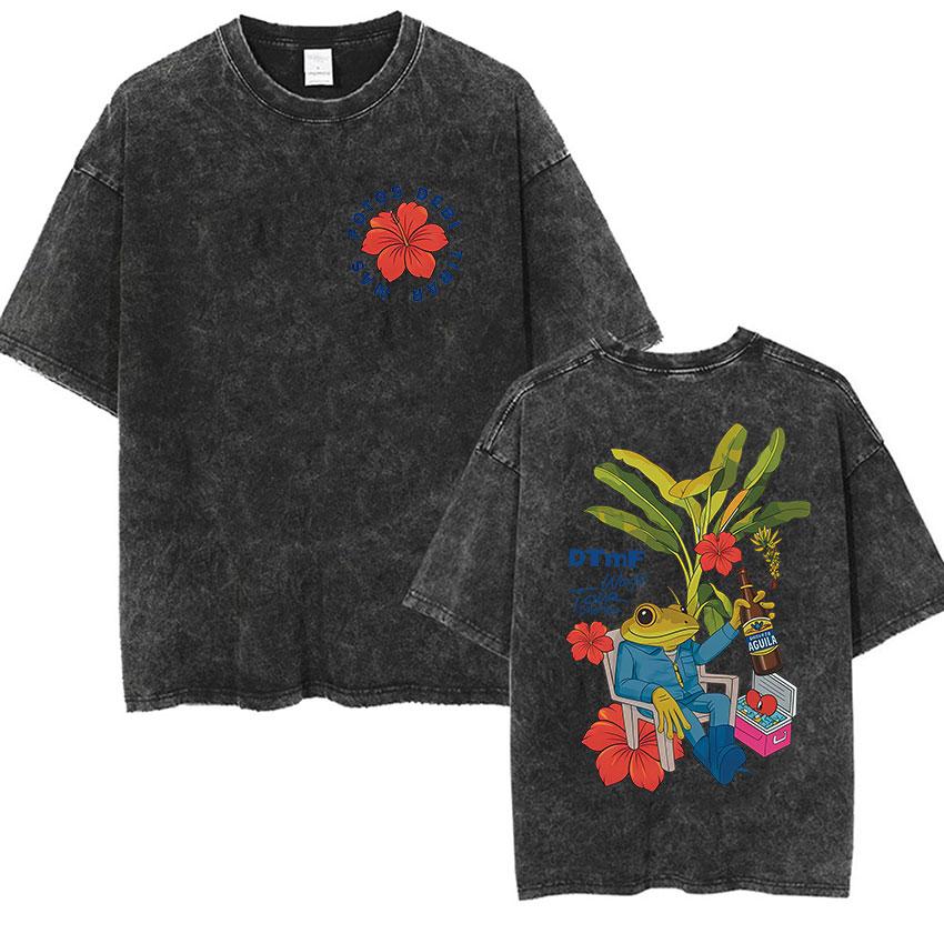Debi Tirar Mas Fotos Album Print T Shirt Bad Bunny Vintage Washed Oversized Tshirts Men Women Casual Clothing Tshirt Tops