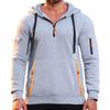 Spring and Autumn Hooded Sweater Pullover Zipper Shirt American Multi-Pocket Casual Sports Men
