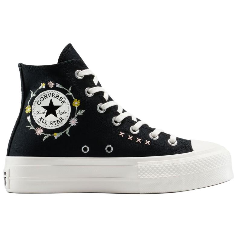 Converse Chuck Taylor All Star Lift Comfortable Versatile Trendy High-Top Canvas Shoes Women Sneakers Black A15007C