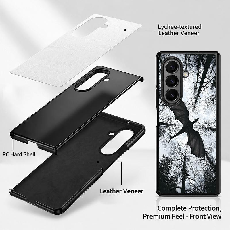 Чехол с пляжным пейзажем в стиле аниме для Samsung Z Fold 8 Ultra 7 6 5, роскошная кожаная накладка, жесткий чехол для складного телефона для Galaxy Z Fold8 Fold7 Fold6