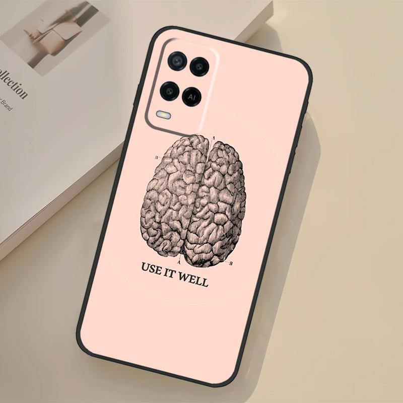 Медицинский Человеческий Орган Мозг Чехол Для Oppo A98 A78 A18 A38 A58 A60 A80 A40 A96 A76 A16 A94 A74 A54 A15 A17 A57 A77 A5 Pro