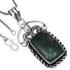 Pendant Chrysocolla Gemstone Handmade Gift For Her Silver Jewelry 2.25"