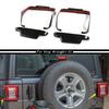 4X Carbon Fiber Rear Tail Light Frame Lamp Cover Trim For Jeep Wrangler JL 2018+
