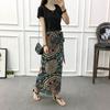 Half-length Skirt Women's Chiffon One-piece Mid-length Irregular Floral Seaside Holiday Wrap Skirt