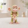 Soft Color Cartoon Animal Decor 3D Printed Articulated Monkey Figurine, Multi-Color Model with Portable Healing Charm Movable Joints, Stress