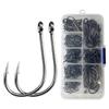 220pcs Boxed Set Iseni Fishing Hooks Freshwater Mackerel Hooks Saltwater Tippet Hooks Set