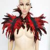 Faux Feather Shawl Shoulder Wrap Cape Soft Adjustable Retro Gothic Collar Cosplay Party Stage Performance Faux Feather Scarf Dancer Costume