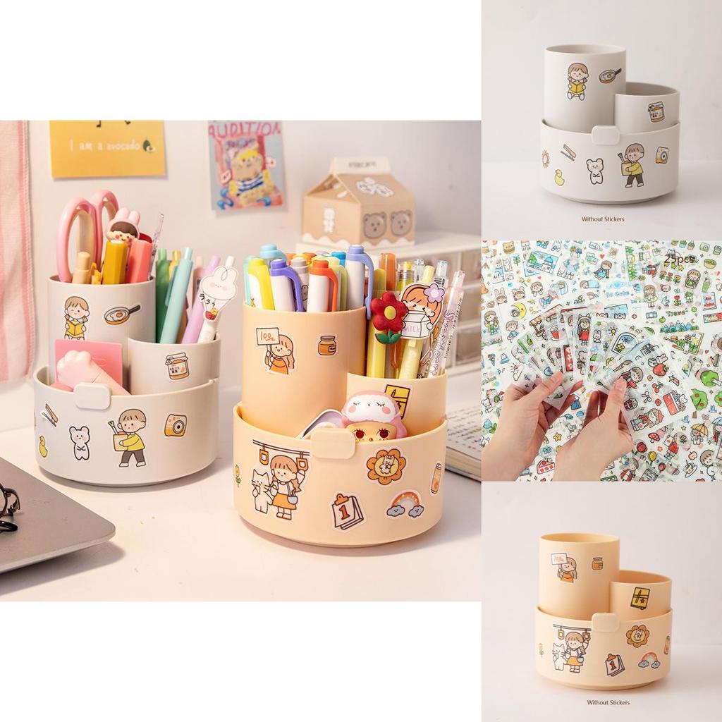 Desktop Pen Holder With Rotating Feature For Better Organization Of Clutter