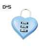 Stainless Heart Lock 3 Numbers Chic Suitcase Box Padlock