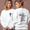 Women Christian Faith Sweatshirt There Is Power In The Name of Jesus Graphic Letter Hoodie Female Cross Faiths Hoodless Pullover