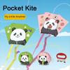 Handheld Animal Kite Portable Foldable Kite Breeze to Fly Cartoon Panda Kite  Children Sports