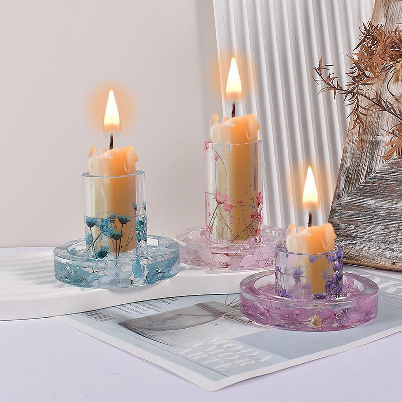 1PC DIY Candle Holder Mould Mold Candlestick Casting Silicone Mould Home Decoration Crafts