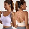 Женский противоударный спортивный бюстгальтер: Бесшовный, Боковая поддержка, Минимизирующий дизайн для бега и йоги