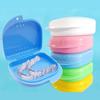 Orthodontic Braces Box Oral Cavity with Orthodontic Retainer Box Dentures Placed Dental Half-mouth