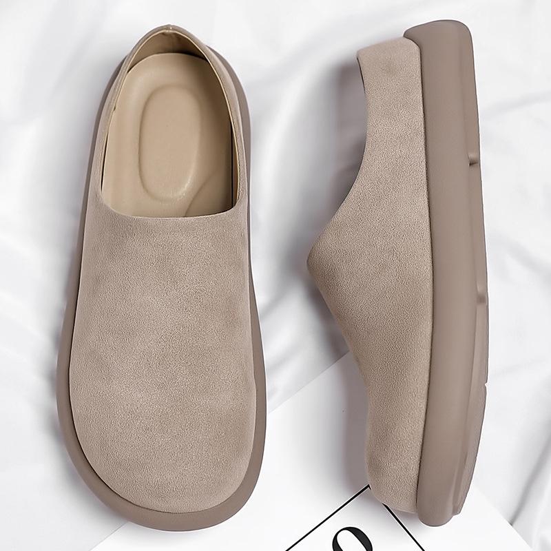 2025 Summer New Slippers Men's Korean Version Trendy Casual Lazy One Pedal Trendy Shoes Breathable Versatile Bag Head Half Drag