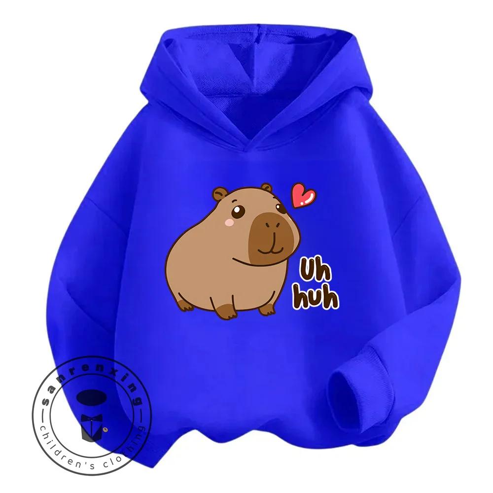 Capybara Cartoon Natural Cotton High Quality Niche Design Exquisite Details Feel Skin Friendly Children's Autumn Winter Hoodie