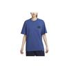 Logo Round Neck Casual Short Sleeve T-Shirt Unisex T-Shirt Blue FZ7621-486