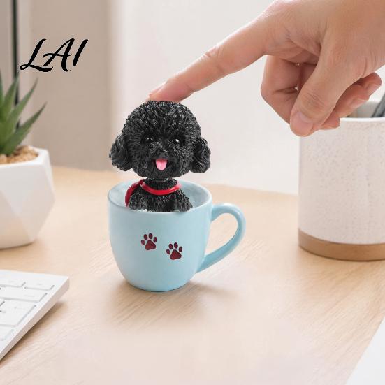 Car Aromatherapy Air Freshener Cup Shaking Head Dog Ornament Resin Teddy Schnauzer Dashboard Cute Puppy Interior Decor Decor Heat Resistant