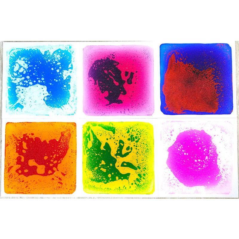 Жидкая сенсорная плитка для пола 30x50 см - Перетекающий ПВХ пазл-кирпич