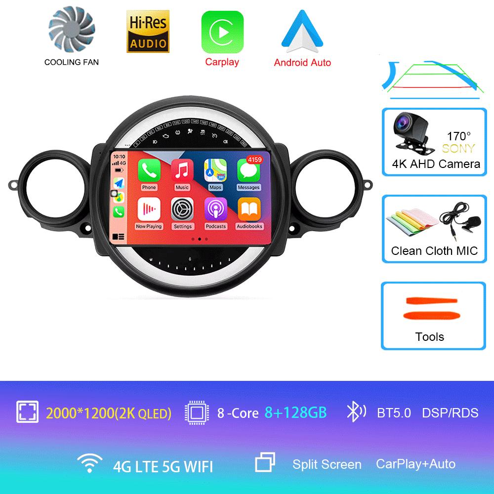 Car Radio Android 14 For BMW Mini Cooper R56 R60 R51 2006 - 2015 GPS Carplay Navigation Stereo Auto DSP BT DVD Multimedia Player