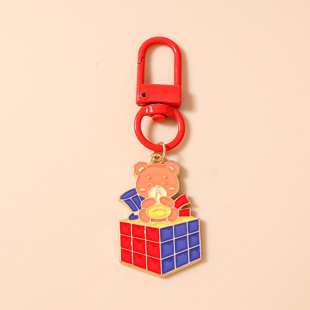 Lovely Puppy Dog Keychain Cartoon Animal Key Ring Pendant for Women Girls Handbag Decor DIY Key Chain Jewelry Gift