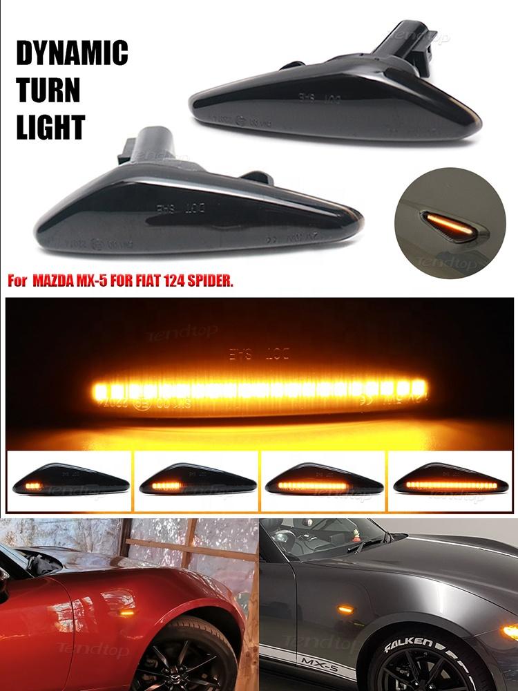 For Mazda 6 Atenza GH 5 Premacy MX-5 for Nissan Lafesta Fiat 124 Spider Dynamic Turn Signal Indicator Lights Side Marker Lamps