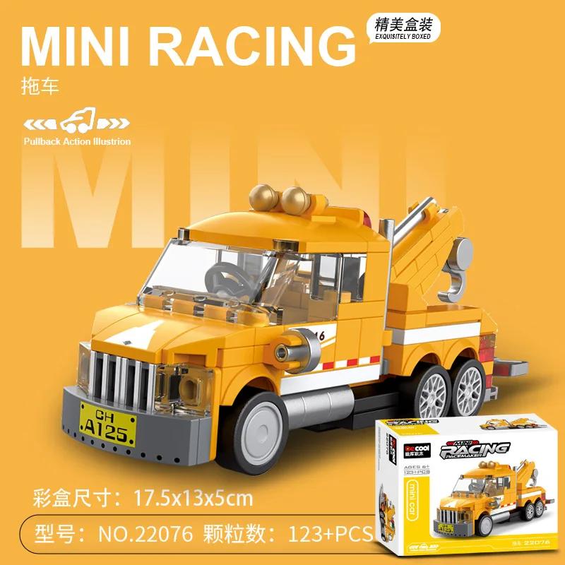 DIY гоночный автомобиль автобус инженерная машина скорая помощь отступить модель строительные блоки кирпичные игрушки для детей мальчики совместимы с