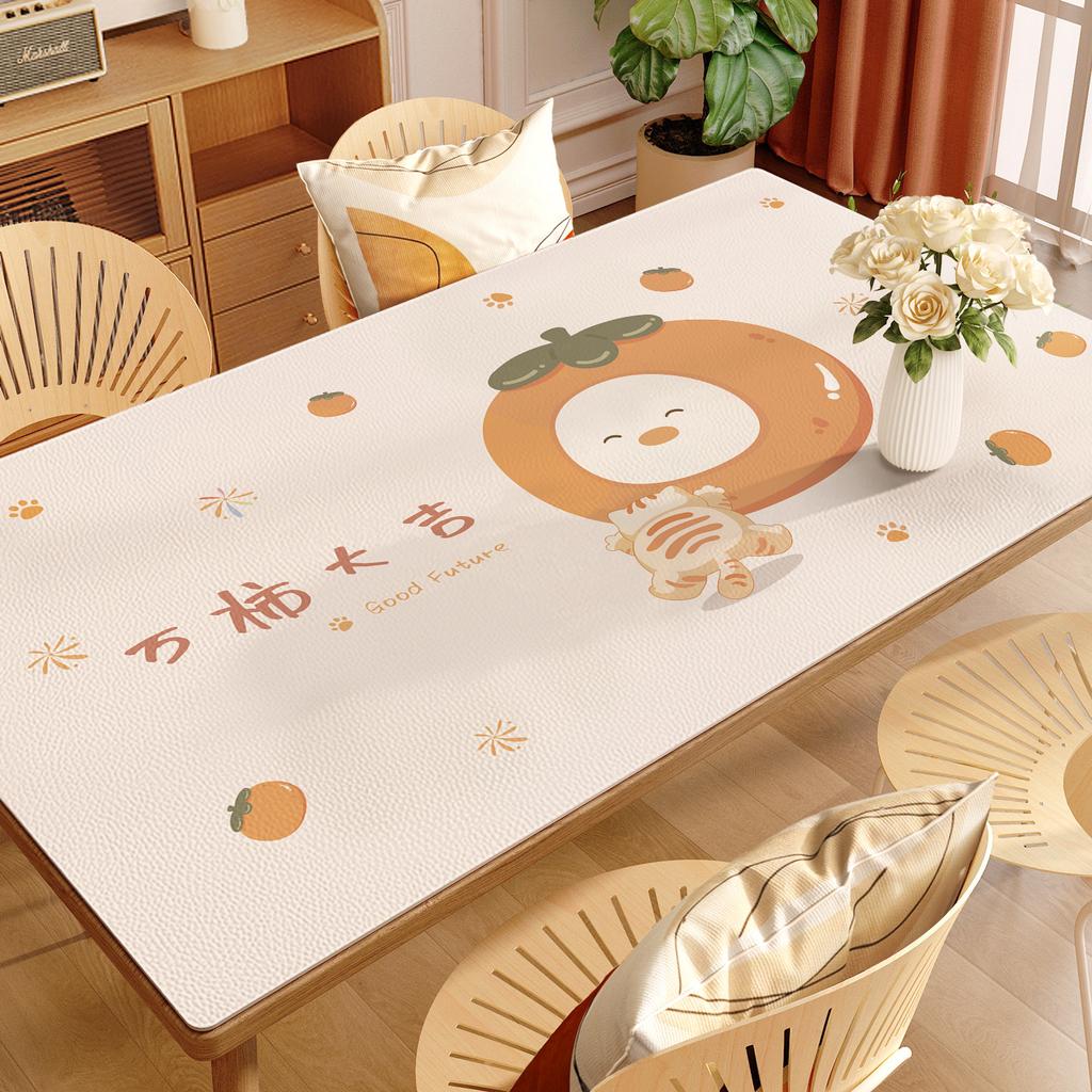 Кожаный водонепроницаемый, маслостойкий, не требующий стирки и пыленепроницаемый настольный коврик Настольный коврик Настольный коврик Скатерть Скатерть