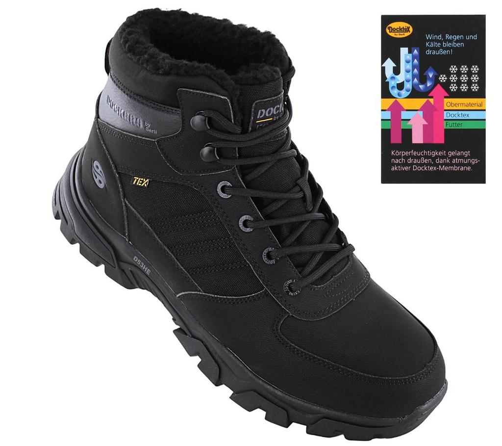 Dockers By Gerli Ботинки DockTex - Мужские зимние ботинки с подкладкой Обувь Черный 53HE102 ОРИГИНАЛ