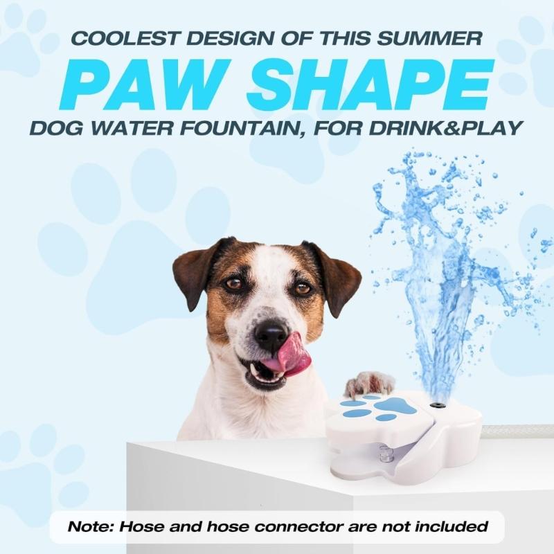 Dog Paws Activated Sprinkler Water Fountain For Outdoor Cooling Play Pet Drinking Water Dispenser Sprinkler Toy