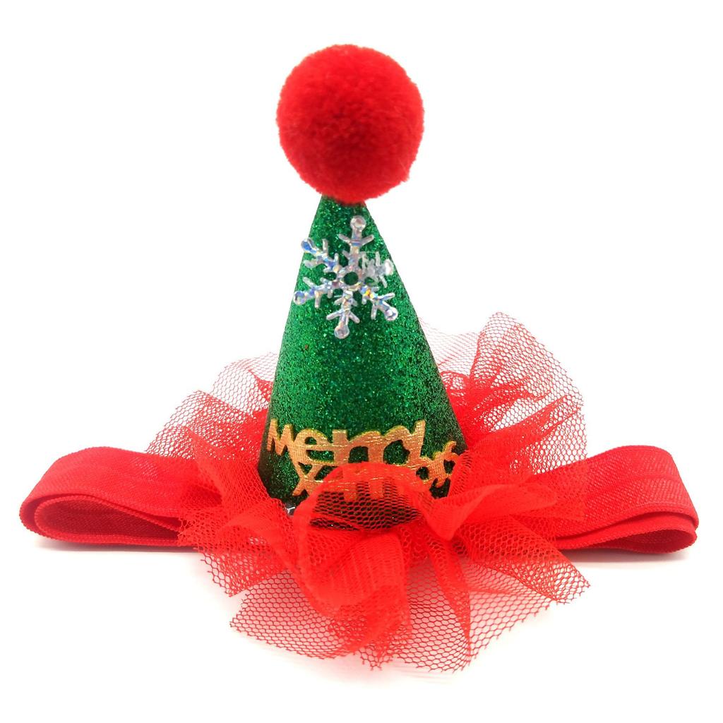 Pet Dog Cap Christams Hat Supplies Pet Cosplay Clothes Elastic Glitter Pet Hat Cat Dog Party Decoration New Year Pet Headwear