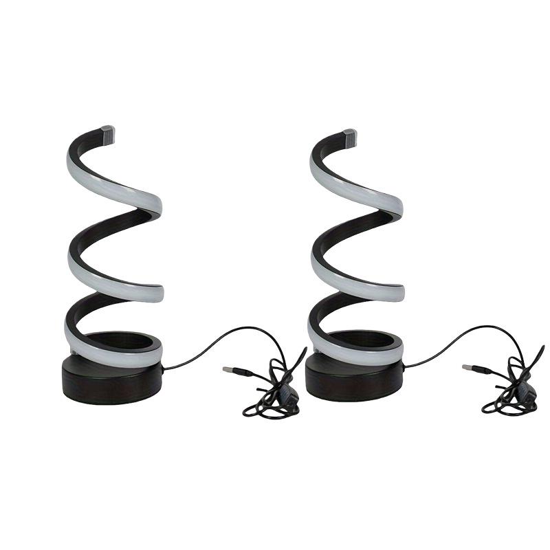 2025 Электронная коммерция: Современные спиральные настольные лампы, регулируемые светодиодные настольные лампы, USB настольные лампы