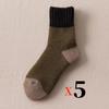 5 пар/лот Зимние теплые мужские женские носки Супертолстые шерстяные однотонные носки Мериносовая шерсть Сохраняют тепло Холодостойкие Снежные носки EU38-46