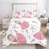 Cartoon Ballet Girl 3D Printed Bedding Set Duvet Covers Pillowcases Comforter Bedding Set Bedclothes Duvet Cover