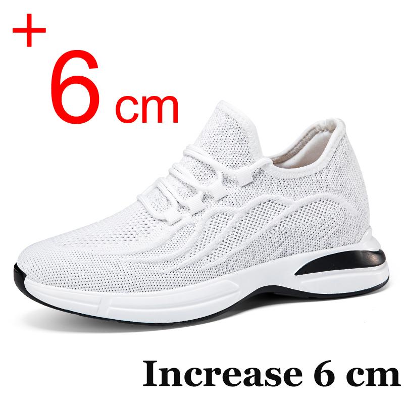 2024 Новые мужские повседневные кроссовки, увеличивающие рост, летняя сетчатая дышащая обувь для мужчин, 6 см, 8 см, обувь для отдыха, увеличивающая рост, мужская